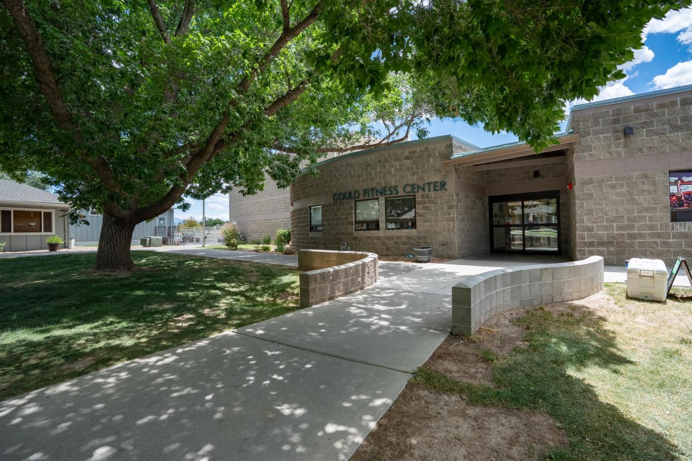 Exterior of Gould Fitness Center on Hilltops Brain INjury campus